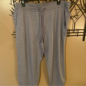 Lululemon joggers soft jersey classic fit mid-rise size 14 Heathered purple